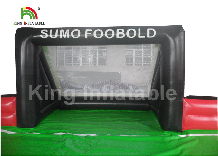 Portable Red Green Inflatable Sports Games / 25 * 10m Inflatable Football Court