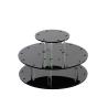 Buy cheap Round 3 Layer Acrylic Cake Stand , Clear / Black Acrylic Candy Display from wholesalers