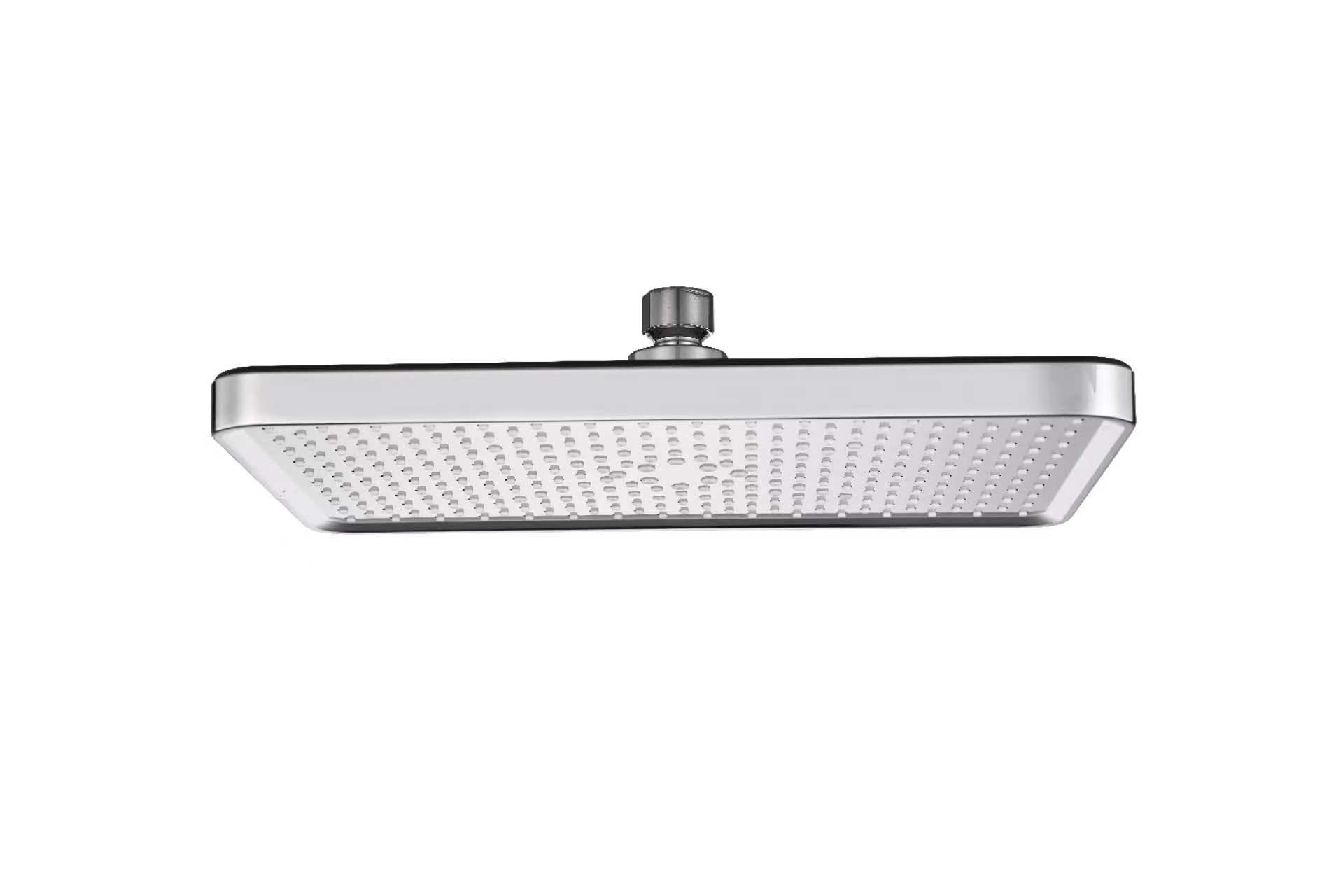 ABS Plastic Square Bathroom Wash Shower Head With And Chrome Top Onsite Installation