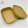 Buy cheap Rectangular Kraft Paper Rice Box Bento 500ml 650ml 750ml 1000ml from wholesalers
