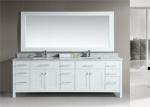 Matt Lacquer Bathroom Double Vanity Cabinets , European Style Bathroom Vanity