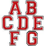3D 6cm Logo Embroidery Patch A To Z Letters Alphabet Iron On Clothing