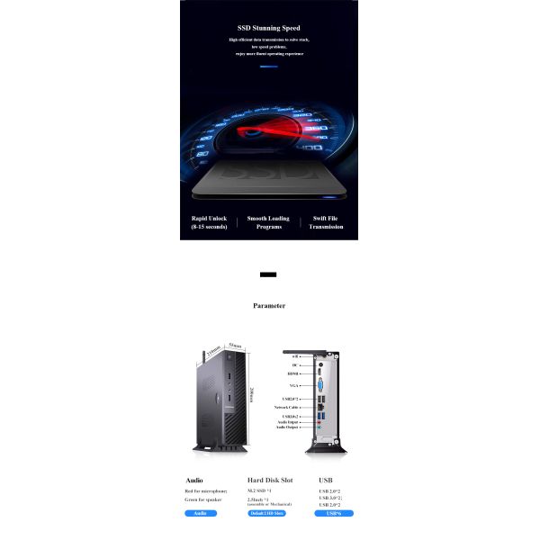 Factory price New Design Industrial Computer 4K Display Core I3 I5 I7 OPS Mini PC for Whiteboard Education Office Industrial