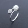 Buy cheap Girl White Gold Rings Jewellery / Real Silver 925 Heart Shaped Rings from wholesalers