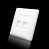 Buy cheap 2 Ports Flat Faceplate RJ45 ABS Ethernet Cable Assembly 86×86 Type from wholesalers