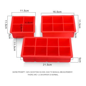 OEM Food Grade Silicone Ice Cube Trays With Removable Lid