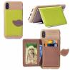 Buy cheap 2018 Summer Leaf Buckle Card Slots Camera Photos Holder Wallet Stand Flip Pu Leather Phone Case For iPhone X from wholesalers
