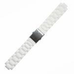 Two Pieces 20x12mm Silicone Rubber Watch Straps Bands With Folding Clasp