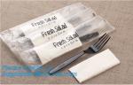 7in1 FDA Aviation Heavyweight Disposable Clear Plastic Camping Cutlery Set with