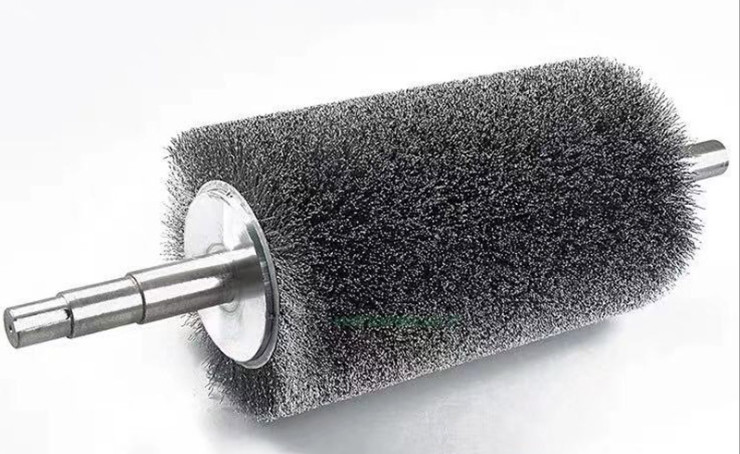 Spiral Industrial Roller Brushes Custom Nylon/PP/Sisal/Steel Wire/Brass Bristle Roller Brush For Cleaning Polish Dusting
