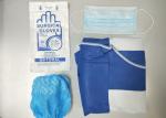 Doctor Disposable Surgical Drapes And Gowns SMS / SPP Non Woven With Face Mask