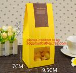 Customize Translucent Window, Brown Greaseproof Kraft Paper Bag, Special Opp