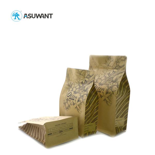 Buy cheap Custom Printed OEM Kraft Paper Zipper Bags With Valve from wholesalers