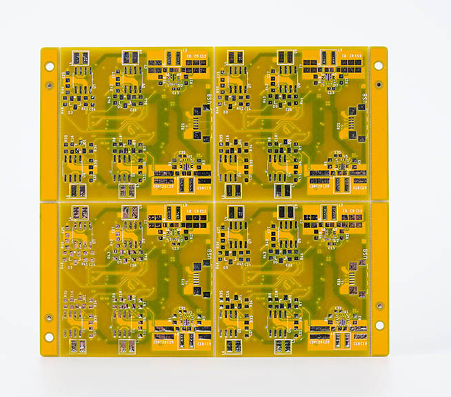 Yellow Lead Free PCBA SMT 6 Layer PCB Fabrication Tin Spraying Process