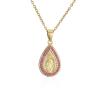 Buy cheap Zircon 14k Gold Jewelry Fashion Women Virgin Mary Pendant Necklace from wholesalers