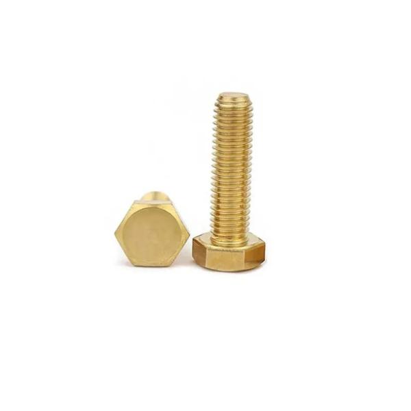 Buy cheap DIN 933 Hex Head Bolts Flat Hex Head Full Thread Copper Brass Bolts Copper Hexagon Screws from wholesalers