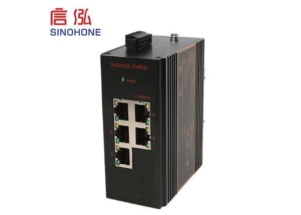 Mini 10/100 Mbps Fiber Optic Network Switch 5- Port Industrial POE Ethernet