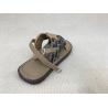 Buy cheap Khaki Weave Flat Open Toe Flip Flops Womens With Buckles In Summer from wholesalers