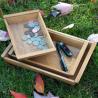 Buy cheap High Strength Small Bamboo Serving Tray 3 Set Nesting Organizer Low Thermal Conductivity from wholesalers