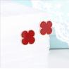 Buy cheap Four-leaf clover shape Acrylic stainless steel earrings Titanium steel hypoallergenic color earrings from wholesalers