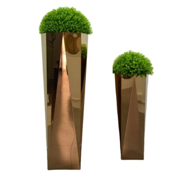 Buy cheap Modern decorative metal rose gold plant box flower pot from wholesalers