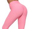 Buy cheap Jacquard Bubble High Waisted Yoga Pants Pink Fitness Leggings from wholesalers