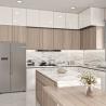 Buy cheap Apartment Project Full Set Smart Modern Style Custom Cabinet Wood Grain Kitchen Cabinet For Contractors from wholesalers