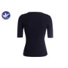 Buy cheap Shoulder Gold Metal Button Womens Knit Pullover Sweater Summer Ribbed Top from wholesalers