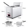 Buy cheap Stainless Steel 201/304 Industrial Gas Countertop Deep Fryers for Commercial Catering from wholesalers