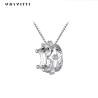 Buy cheap 6.3in 3 Gram Sterling Silver Jewelry Necklaces 5A Cubic Zircon Crown Pendant Necklace from wholesalers