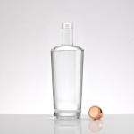 Super Flint Glass Round Empty Liquor Wine Whisky Vodka Tequila Bottle with Cork