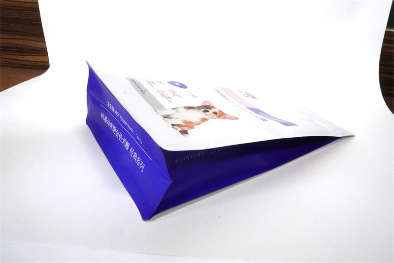 Laminated Aluminum Foil Side Cat / Dog Resealable Pet Bag With Valve Or Canister Strap
