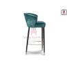 Buy cheap Luxury Style Restaurant Supply Bar Stools Green Velvet Ash Wood With Feet from wholesalers