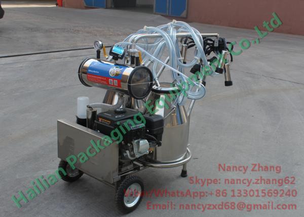 Buy cheap Stainless Steel Gasoline Type Mobile Milking Machines for Dairy Farms from wholesalers