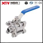 Xtv 3PC 3/4 Inch Stainless Steel Butt Weld Ball Valve Made in for Thread End to