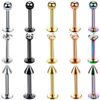 Buy cheap Surgical Steel Assorted Colors Zircon Labret Stud Lip Piercing Ear Cartilage product