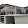 Buy cheap Flooring Mounted Stainless Steel And Glass Railing Systems Mirror / Satin Finish from wholesalers
