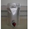 Buy cheap stand up packaging Stand up wine bottle plastic bag with spout tap from wholesalers
