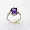 Buy cheap White Gold Plated 925 Silver Tanzanite Cubic Zircon Gemstone Ring (R227) from wholesalers