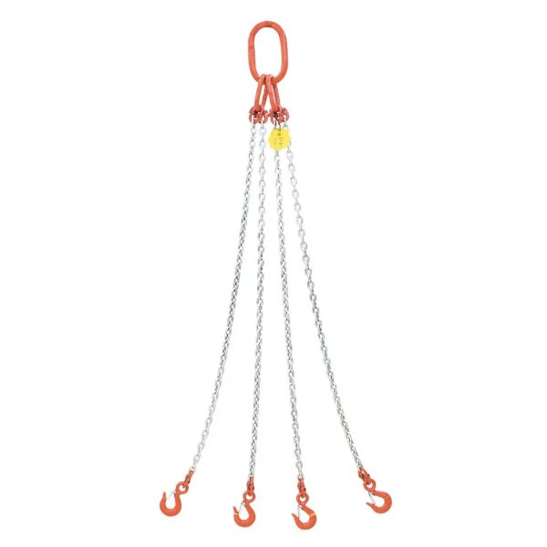 High Capacity G80 Double Leg Lifting Sling Chain with 48kN Test Load and Black Finish