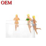 Top sell decoration plastic drinking buddies custom wine glass charms