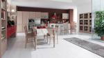 2022 New Trend Straight Island Kitchen Cabinets With Quartz Work Top And Hood