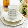 Buy cheap Gold Rim Gloss Glaze A Grade Contemporary Dinnerware Sets For Wedding from wholesalers
