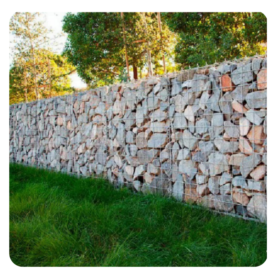 100x100mm Metal Mesh Cube Gabion Planter Box for Retaining Wall and River Construction