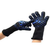 Buy cheap 30 CM Safety Heat Resistant Work Gloves Blue Silicone Print Material product