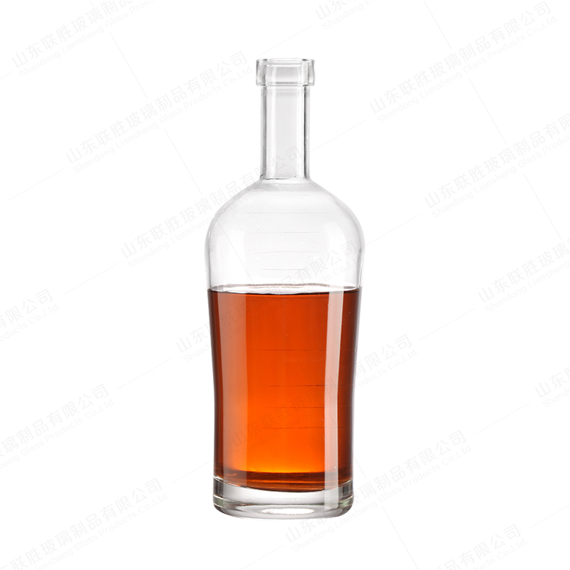 Rubber Stopper Sealing Type High White Glass Bottle for Rum Gin 500ml 750ml