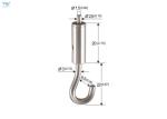Samll Size Nickel Color Brass Lock Cable Grippers With Steel Hook For Suspend