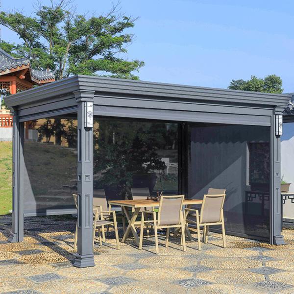 Buy cheap Windproof Roller Blinds and Aluminum Metal Outdoor Canopy for Outdoor Dining Areas from wholesalers