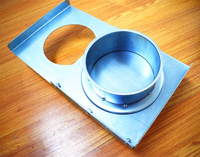 Galvanized Steel Air Conditioning Duct Dampers 4 Inch Dust Collector Blast Gate