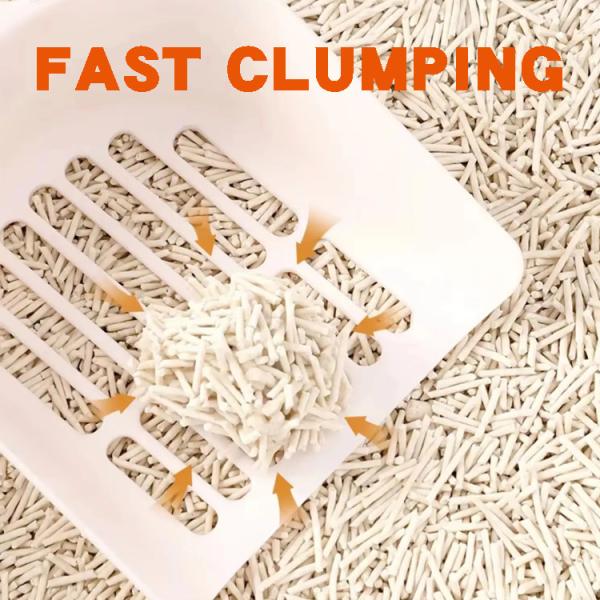 Buy cheap Highly Absorbent Tofu Sand Litter Cornstarch Guar Gum Flushable Clumping Cat Litter from wholesalers